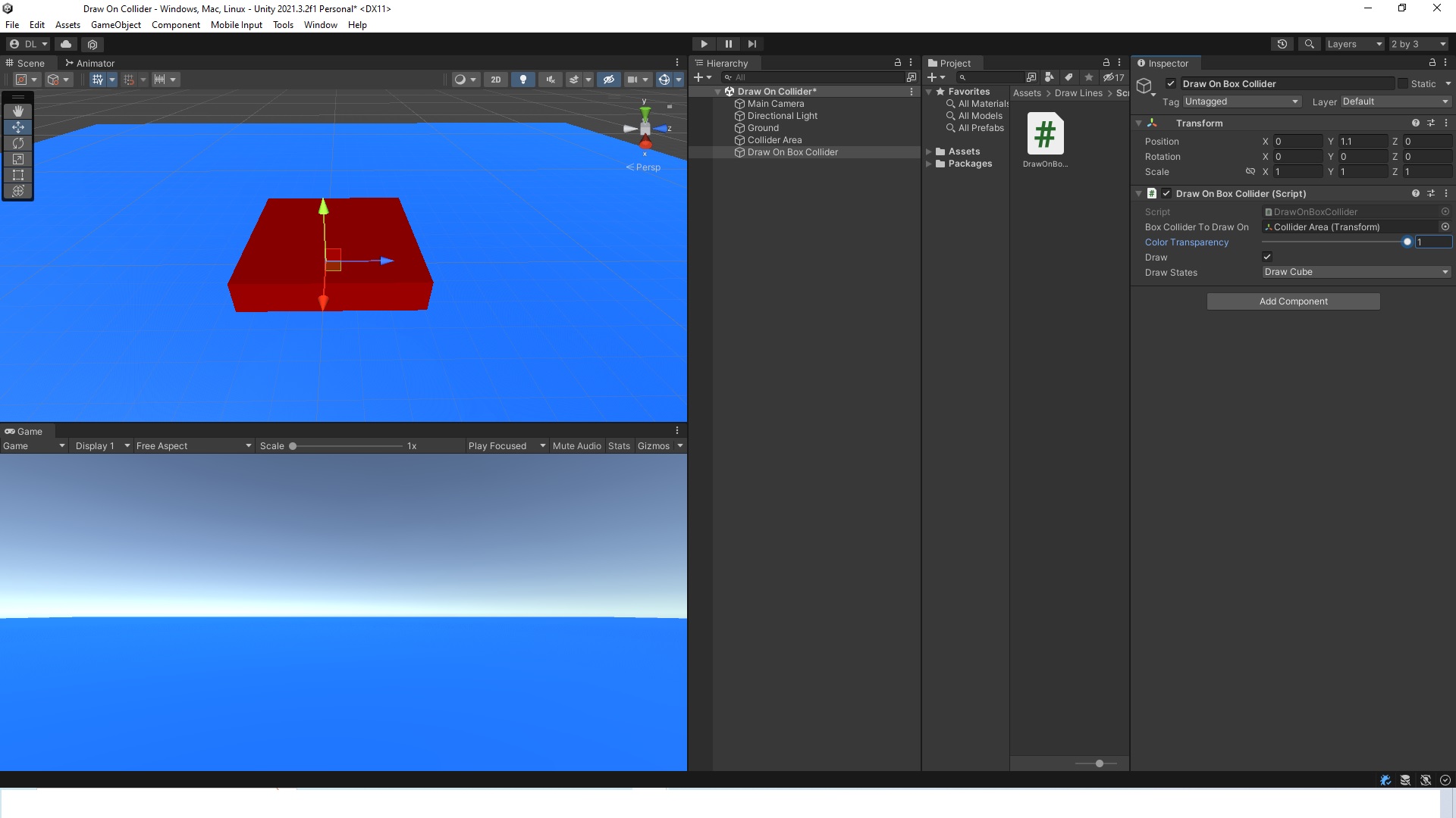 Draw and color box collider in scene view window even if not selecting the  object with the collider. - Unity Forum