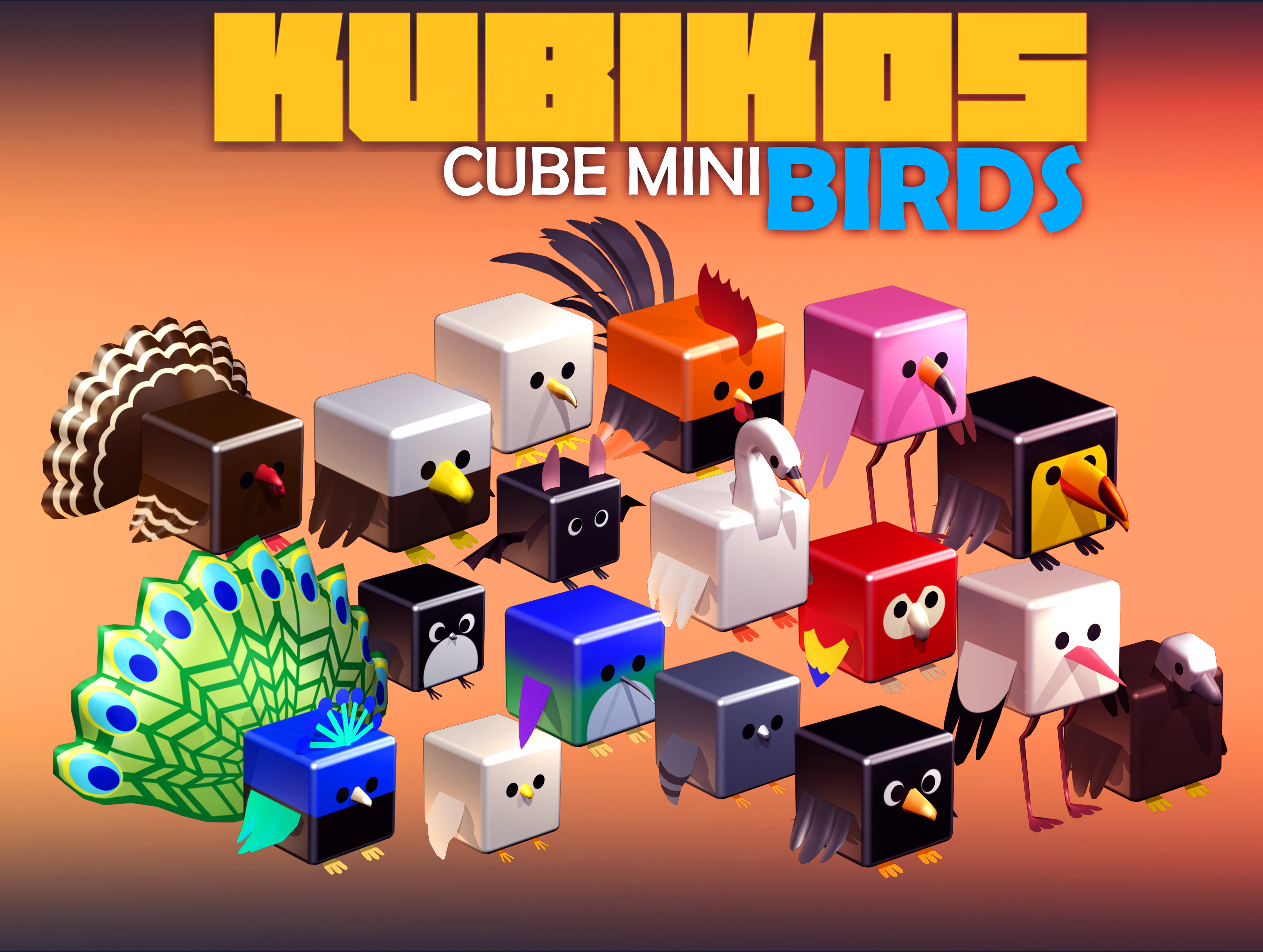 Birds unity. Cube character. Cube Mini. Kubikos_3d_Cube_World_1.2. Minicube картинка.