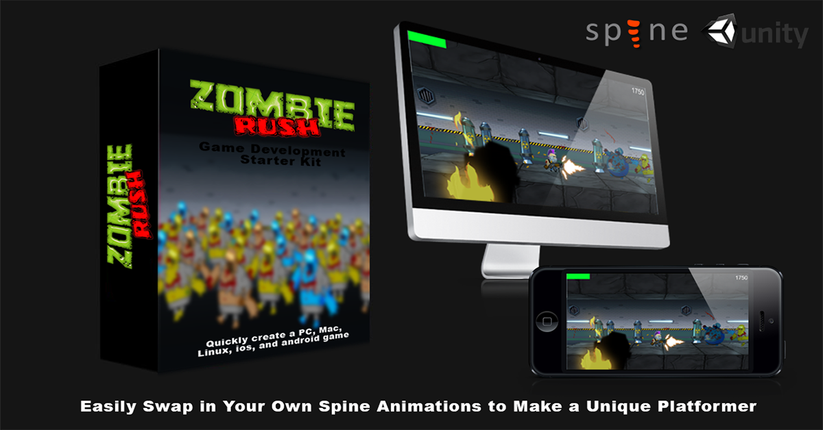 Zombie Rush Lite v1.0 - Spine/Unity Game Development Starter Kit